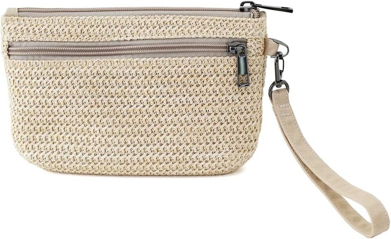 BBORGDC Small Wristlet Wallets for Women, Zip Clutch Bag with Wristlet Pouch, 3-Zipper Original Design - Image 1